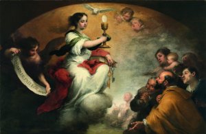 "El triunfo de la Eucaristía", de Bartolomé Esteban Murillo. Óleo sobre tela. Foto: Museo del Prado.